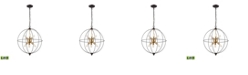 Macy's Loftin 6 Light Chandelier in Oil Rubbed Bronze with Satin Brass Accents